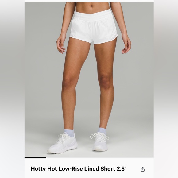 lululemon athletica Shorts Iso White Lululemon Shorts Poshmark
